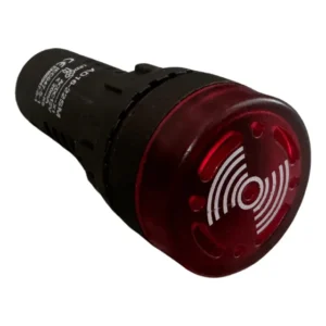 Sinalizador Led Sonoro-buzzer 22mm 12v Vermelho - Mceig