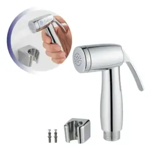 Gatilho Ducha Higienica Nitro Metais ABS Prateado 10cm Com Suporte