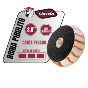 Boina Lã Corte Pesado Pirulito 3 Polegadas Sem Interface Lincoln Polimento