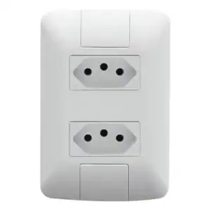 Tomada Tramontina 4x2 20a Dupla 2p+t 250v Aria Cor Branco