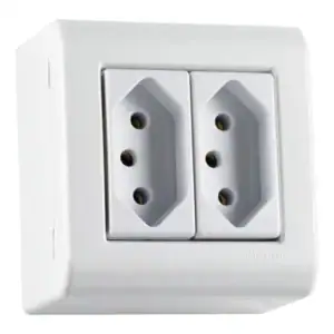 Tomada Lizflex Universal 10a Dupla Tramontina Cor Branco