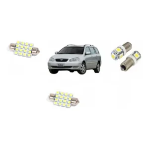 Kit Basico Led Toyota Fielder Luz Teto Porta Malas