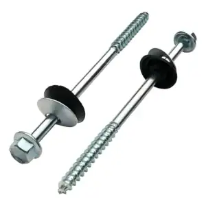 Kit 40 Parafuso Fixação Para Telha Brasilit 6mm 5/16x100mm