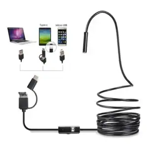 Knup câmera sonda inspeção endoscópio android cabo 5 metros