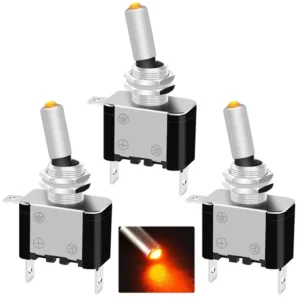 3/3 Unidades Para Interruptor De Alavanca Iluminado 12v 20a