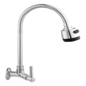 Torneira Articulada Cozinha Gourmet Parede Cromada 2 Jatos
