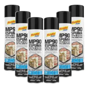 Kit Espuma Expansiva Pu 500ml Mundial Prime C/6un