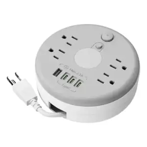 Extensão Elétrica Com 4 Tomadas E Usb Tipo C 127v