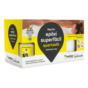 Rejunte Epoxi Superfacil Quartzolit 1kg Branco