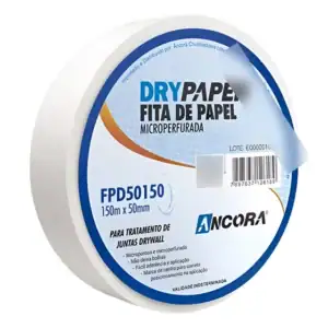 Fita Drywall Papel Micro Perfurada P/ Juntas 150mt