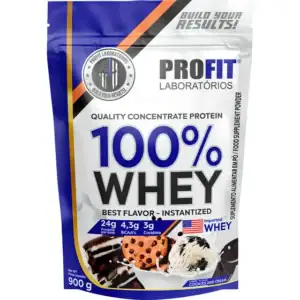 100% Whey - Isolado E Concentrado Refil 900g - Profit Sabor Cookies And Cream