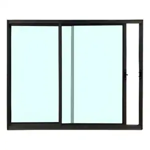 Janela De Alumínio 2 Folhas 100x100 Preto