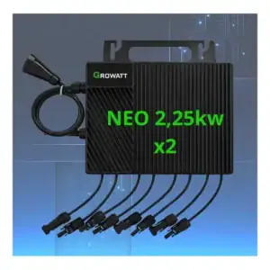 Microinversor Growatt 2,25kw X2 2250w 220v Wifi Gerador