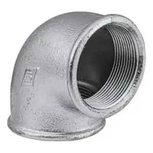Cotovelo Joelho 90° Graus Galvanizado 2.1/2 '' Polegadas Rosca Bsp Fêmea