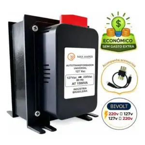 Auto Transformador 1500va 110v P/ 220v 220v P/ 110v Conversor Energia Max Amper