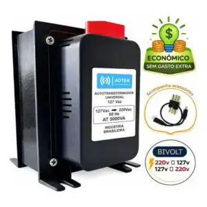 Autotransformador Adtek 1000VA 600W Bivolt