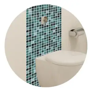 Adesivo Pastilha Banheiro Verde Petróleo 10u 25x25 S/ Resina