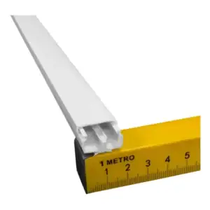 Canaleta PVC com Divisória Pier Telecom 20x10x2000mm 25 Unidades Branca