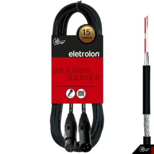 Cabo De Microfone Balanceado Xlr Macho X Xlr Femea 15m Metros