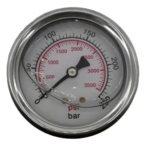 Manômetro 250 Bar Horizontal Com Glicerina R.1/4 Npt