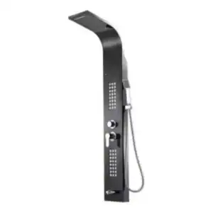 Chuveiro De Inox Com Hidromassagem 5 Jatos Preto