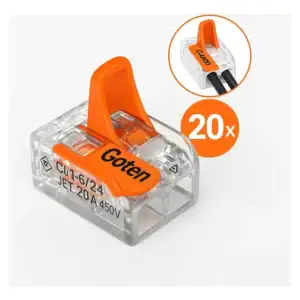 Kit 20 Peças Conectores Goten Emenda Fio Eletrica Alavanca