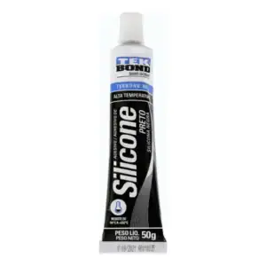 Cola Silicone Preto Alta Temperatura Automotivo Tekbond 50g