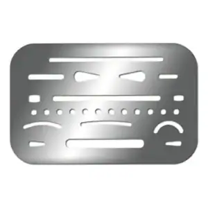 Chapa De Rasuras Sinoart Mata Gato 26 Furos Aço Inox 9.9x6cm