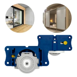 Kit Porta Correr Embutir Joelini Folga Zero JP85 Azul Para 50kg