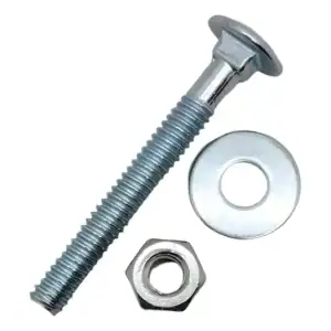 100 Parafuso Francês 1/4 X 2.1/2 - 6,4cm Com Porca E Arruela