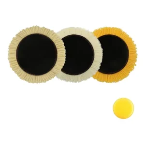 Rolyjones Kit Boina Polimento Lã 7'' Sistema de Aderência Agressiva Macia
