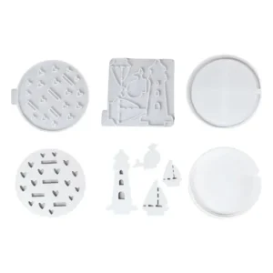 Pacote De 3 Moldes De Silicone Náutico Lighthouse Shape Craf