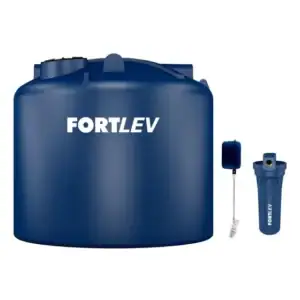 Caixa d'Água Fortlev 20.000L com Válvula Boia e Filtro Azul