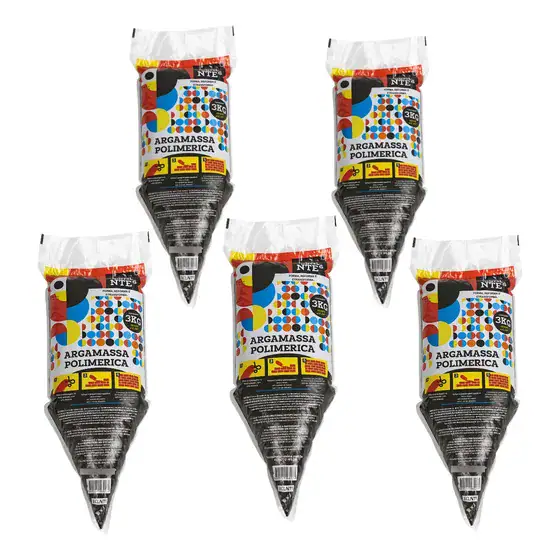 Kit 5und Argamassa Polimérica 3kg Cada - Para Bloco/tijolo