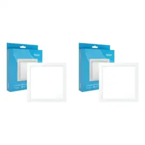 Plafon Led 18w Quadrado Sobrepor Branco Frio 6500k Elgin Kit C/2