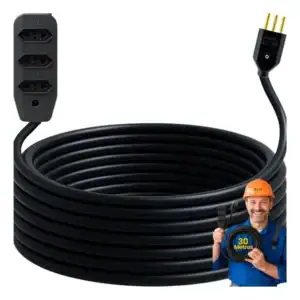 Extensão 30metros Cabo Pp Reforçada Obra Profissional 10/20a Cor Preto Lef 127/220v
