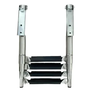 Escada Retrátil 4 Degraus Inox Barcos Lanchas Veleiros Iates