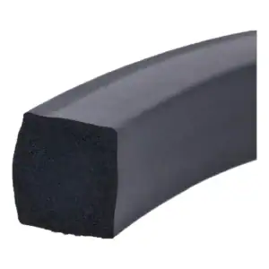 Perfil De Borracha Esponjoso Vedação Macio 10x10mm - 10m