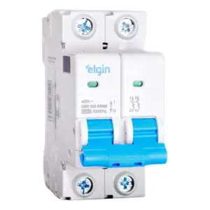 Disjuntor Bipolar Duplo Elgin 2p Curva C 6a A 63a