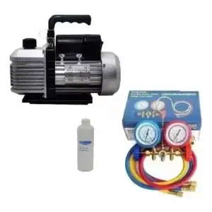Bomba De Vácuo 6 Cfm Duplo Estágio + Manifold R22/r134/r404