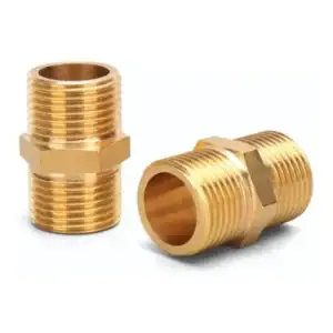 2 Peças Niple Duplo Conexão Latão 3/4 - 3/4 Rosca Bsp - Kit