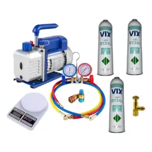 Kit Refrigeração Automotiva: Manifold, Bomba Vácuo, Latar134