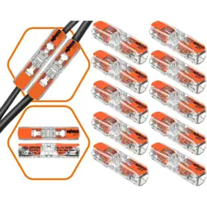 Kit 10 Peças Conectores Emenda De Fios Inline 221-2411 Wago