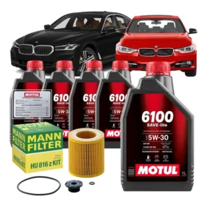 Kit Troca Óleo Motul 6100 5w30 Bmw 320i 328i 2012 2013 2014+
