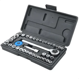 Jogo Soquete Sextavado Hutz 40 Peças Aço Carbono 21mm Cromado