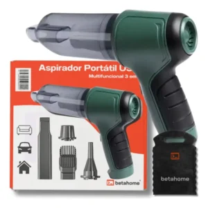 Mini Aspirador Portátil Recarregável Casa Automotivo Verde