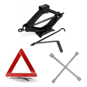 Macaco Sanfona + Chave De Roda + Triangulo Kit Estepe Carro