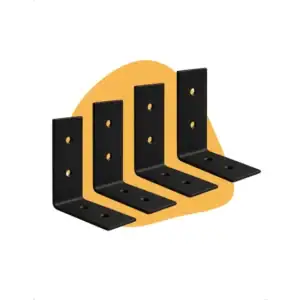 4 Pç Cantoneira Suporte União Para Madeira Acm 100x100x40mm.