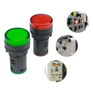 2x Sinaleiro Led Monobloco Din 22mm Comando Luminoso Painel