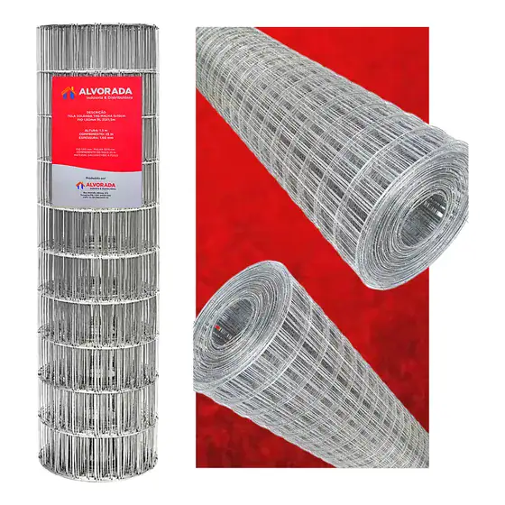 Tela Soldada para Alambrado Gerdau 1,50m x 25m Galvanizada